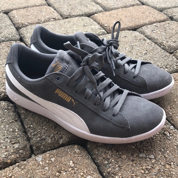 puma ladies vikky suede grey